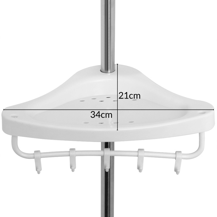 Immagine prodotto Deuba Ripiano doccia telescopico (34 x 21 cm)