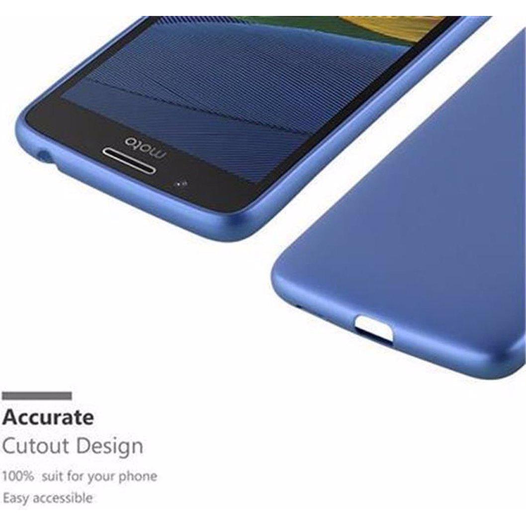 Thumbnail - Cadorabo TPU Matt Metallic Cover (Motorola Moto G5), Smartphone Hülle, Blau