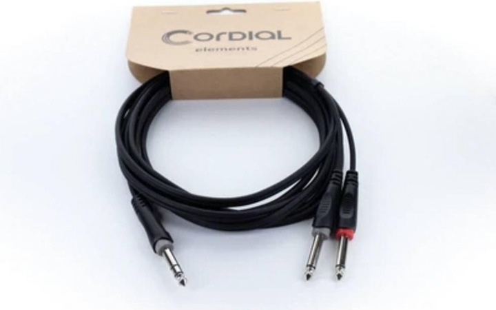 Actual product image Cordial 14879 Klinke Audio Y-Adapter (1x Klinkenstecker 6.3 mm (stereo) - 2x Kli