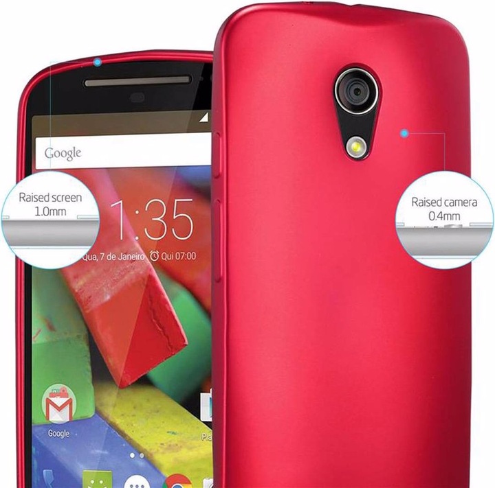 Produktbild Cadorabo TPU Matt Metallic Cover (Motorola Moto G2 (2nd Gen))