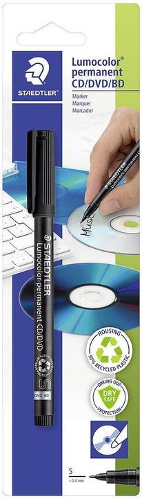 Actual product image Magni CD/DVD Pen Lumocolor permanent black (Black, 0.40 mm, 1 x)