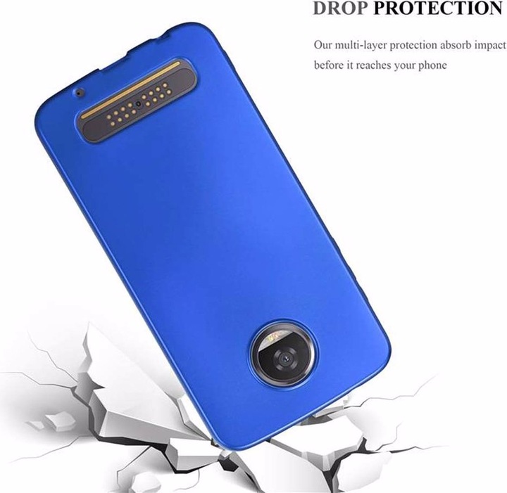 Actual product image Cadorabo TPU Matt Metallic Cover (Motorola Moto Z2 Play, Motorola Moto Z2 Force)