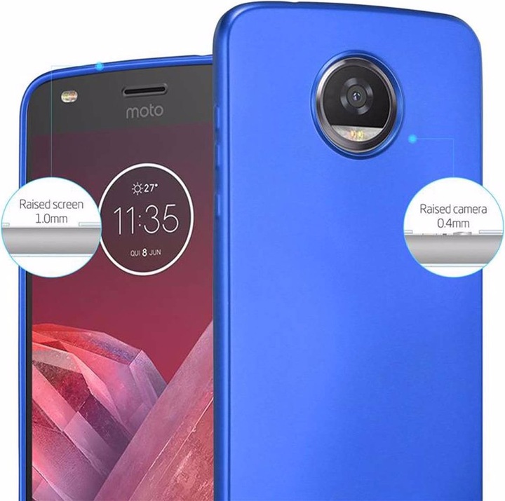 Actual product image Cadorabo TPU Matt Metallic Cover (Motorola Moto Z2 Play, Motorola Moto Z2 Force)