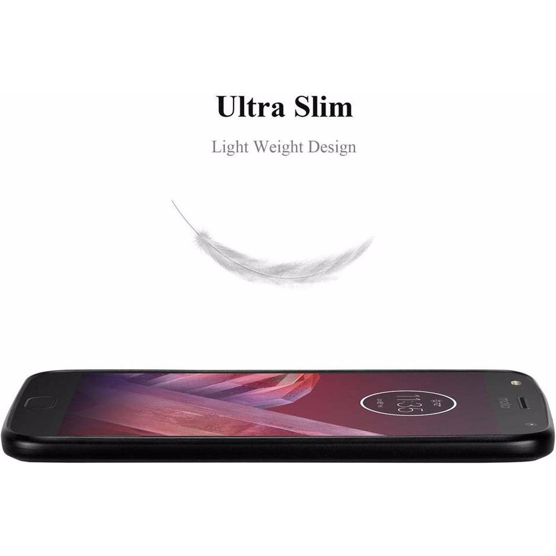 Thumbnail - Cadorabo TPU Matt Metallic Cover (Motorola Moto Z2), Smartphone Hülle, Schwarz