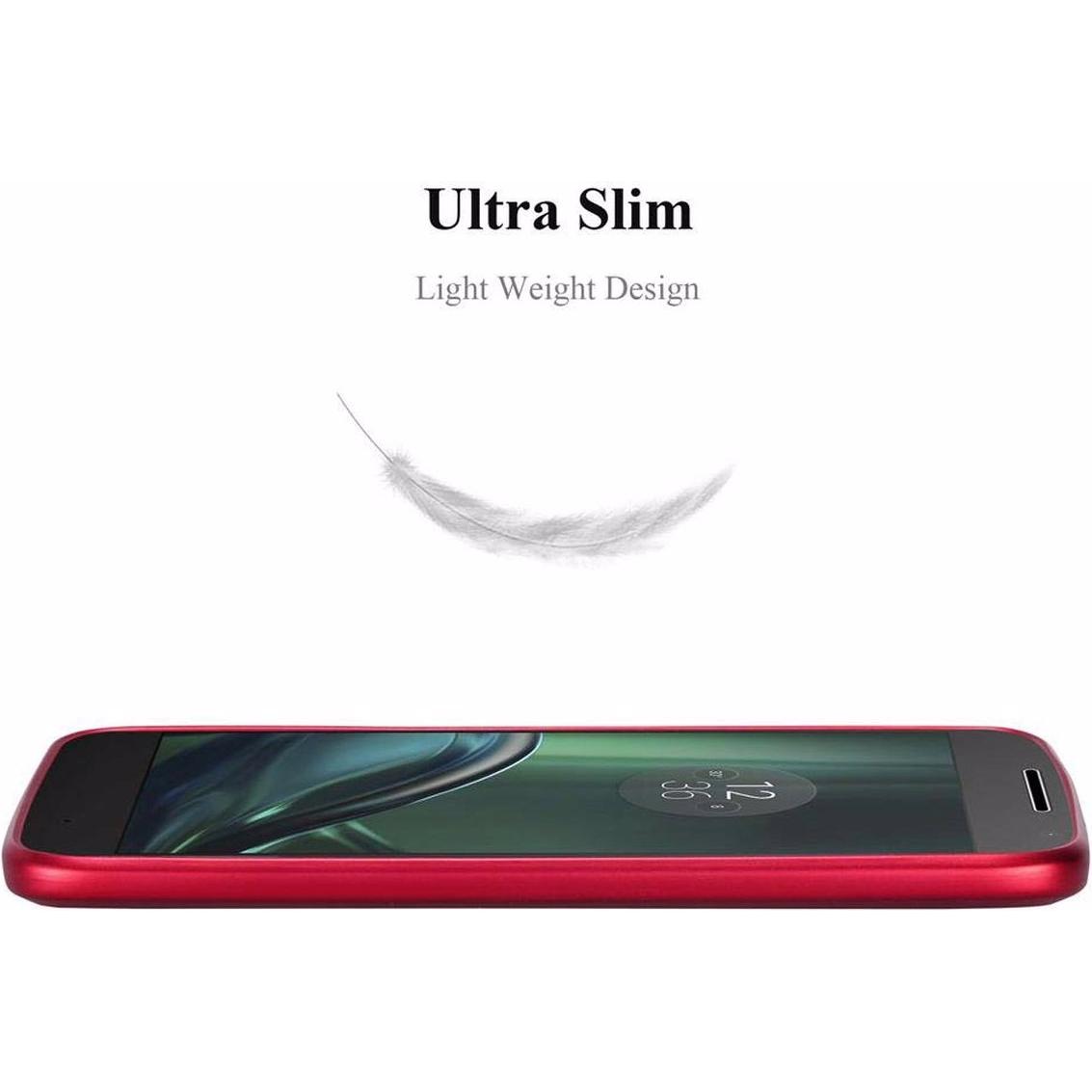 Thumbnail - Cadorabo TPU Matt Metallic Cover (Motorola Moto G4 Play), Smartphone Hülle, Rot
