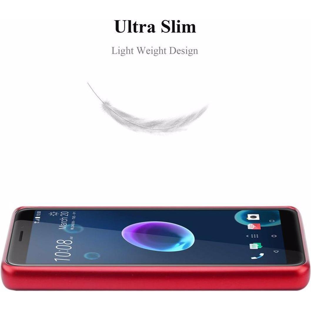 Thumbnail - Cadorabo TPU Matt Metallic Cover (HTC Desire 12), Smartphone Hülle, Rot