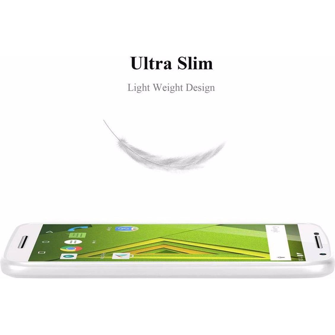 Thumbnail - Cadorabo TPU Matt Metallic Cover (Motorola Moto X Play), Smartphone Hülle, Silber