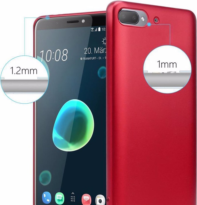 Produktbild Cadorabo TPU Matt Metallic Cover (HTC Desire 12+)