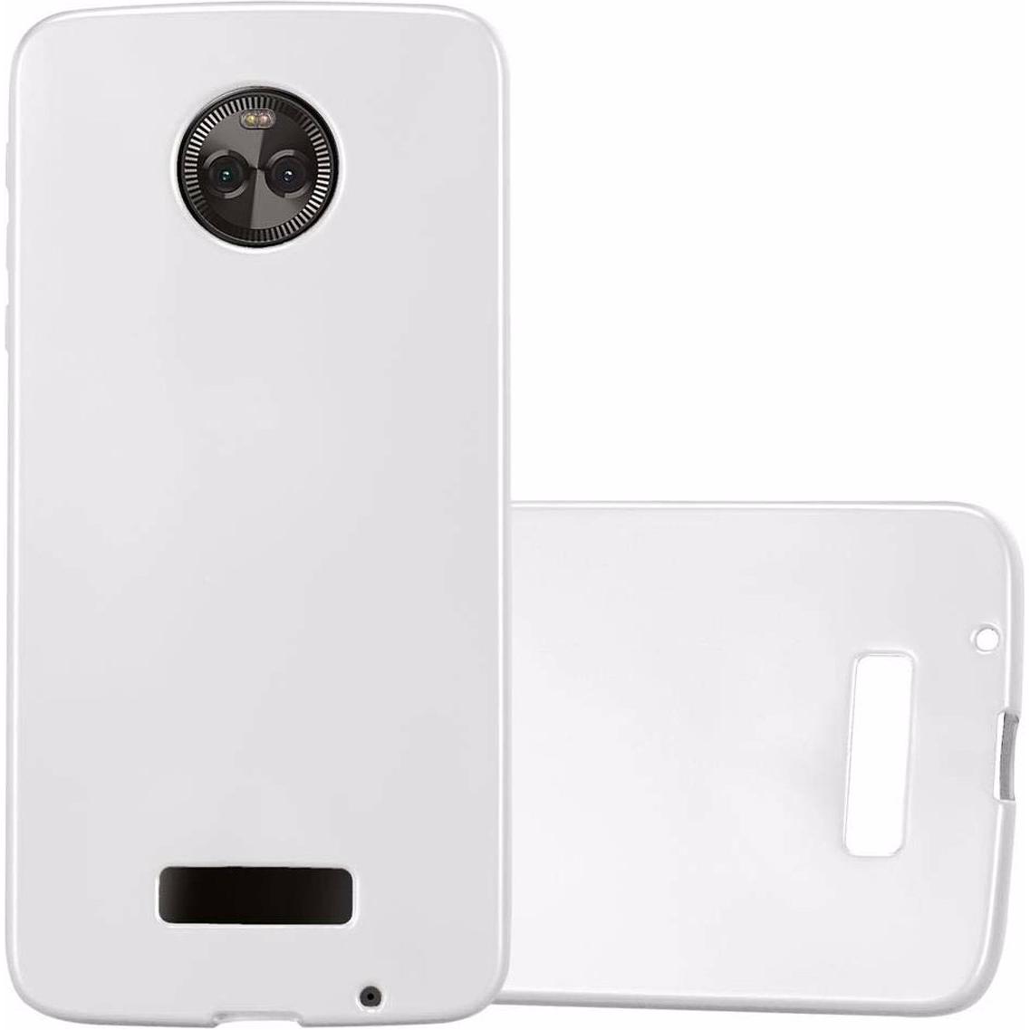 Cadorabo TPU Matt Metallic Cover (Motorola Moto Z), Smartphone Hülle, Silber