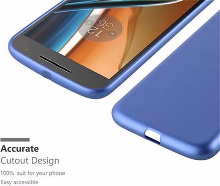 Actual product image Cadorabo TPU Matt Metallic Cover (Motorola Moto G4 Plus, Motorola Moto G4)