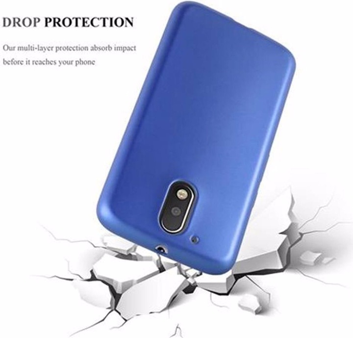 Actual product image Cadorabo TPU Matt Metallic Cover (Motorola Moto G4 Plus, Motorola Moto G4)