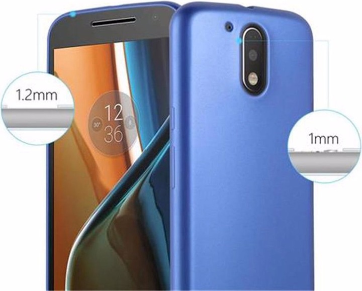 Actual product image Cadorabo TPU Matt Metallic Cover (Motorola Moto G4 Plus, Motorola Moto G4)
