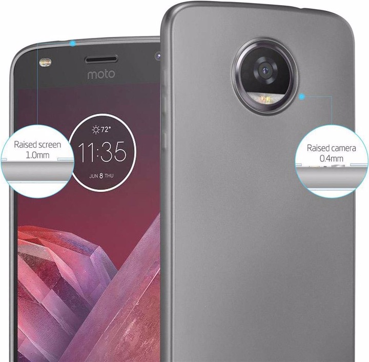 Productafbeelding Cadorabo TPU Matte Metallic hoes (Motorola Moto Z2)