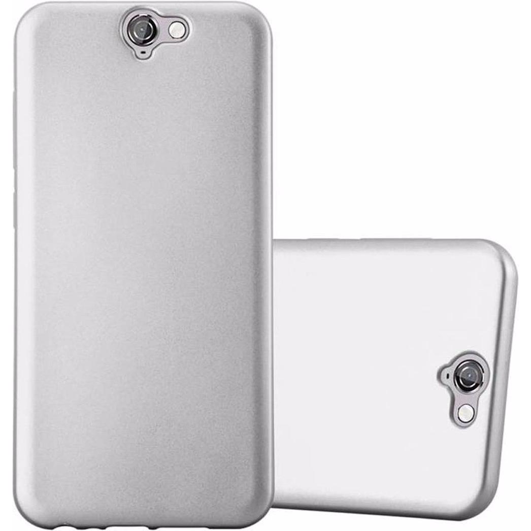 Cadorabo TPU Matt Metallic Cover (HTC One A9), Smartphone Hülle, Silber