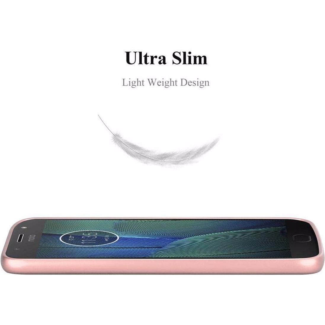 Thumbnail - Cadorabo TPU Matt Metallic Cover (Motorola Moto G5S Plus), Smartphone Hülle, Rosa