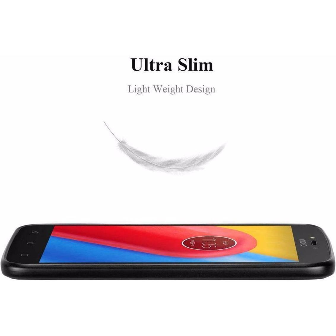 Thumbnail - Cadorabo TPU Matt Metallic Cover (Motorola Moto C Plus), Smartphone Hülle, Schwarz