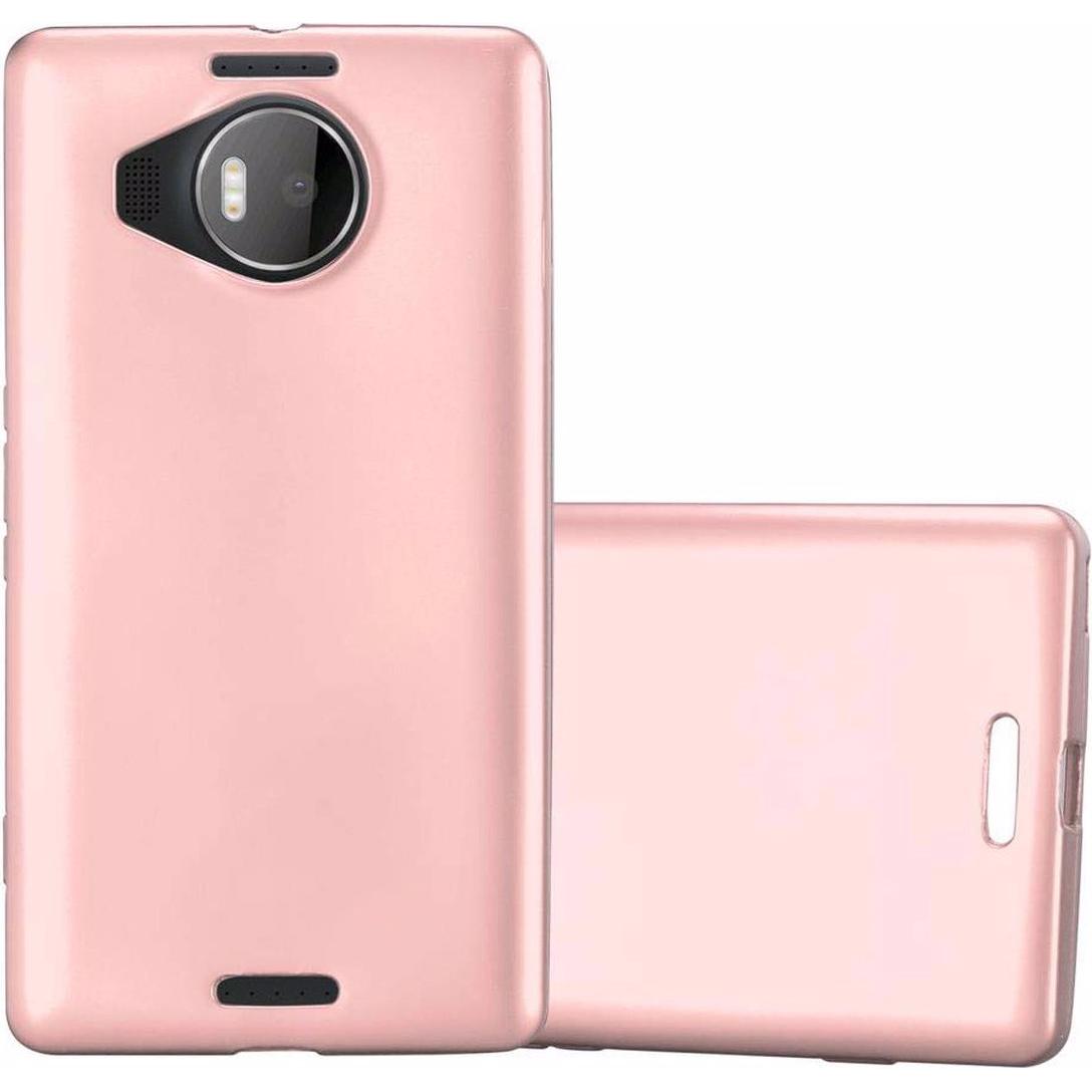 Cadorabo TPU Matt Metallic Cover (Nokia Lumia 950 XL), Smartphone Hülle, Rosa