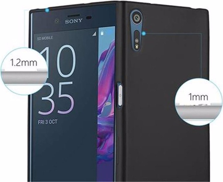 Actual product image Cadorabo TPU Matt Metallic Cover (Sony Xperia XZ, Sony Xperia XZs)