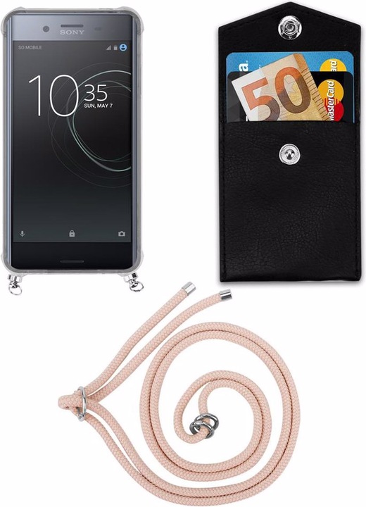 Produktbild Cadorabo TPU Handy Kette SILBER Cover