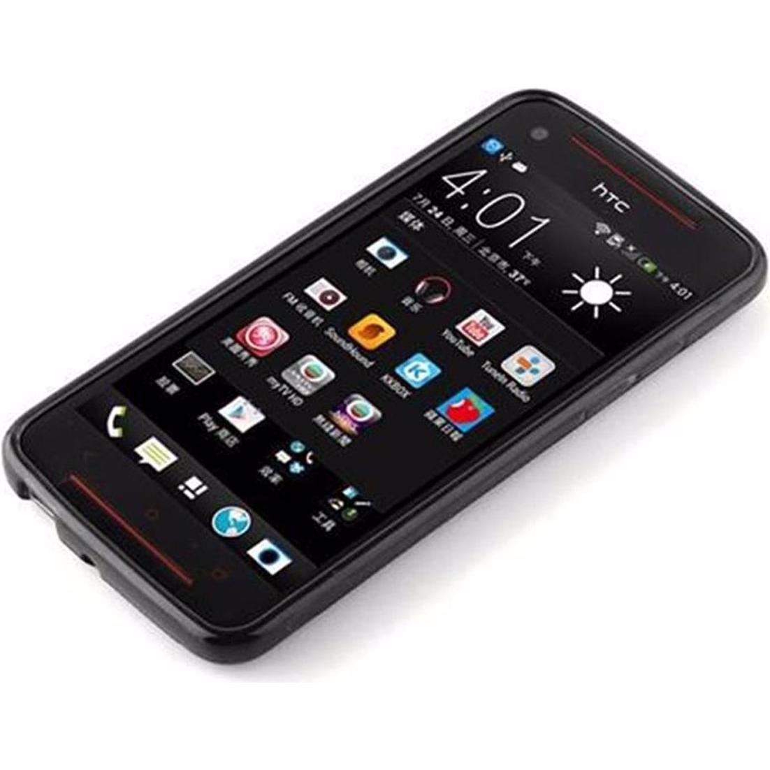 Thumbnail - Cadorabo TPU X-Line Cover (HTC Butterfly S), Smartphone Hülle, Schwarz