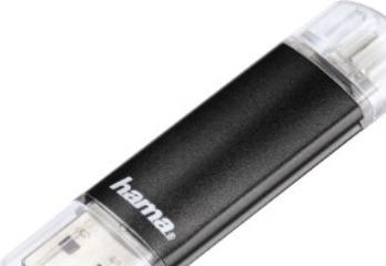 Actual product image Hama Laeta Twin (64 GB, Micro USB, USB 3.0, USB-A)
