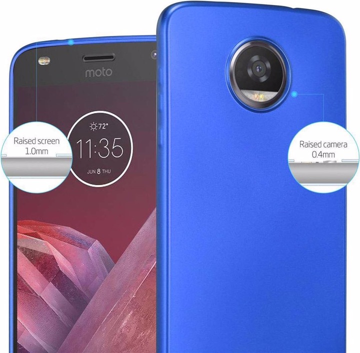 Actual product image Cadorabo TPU Matt Metallic Cover (Motorola Moto Z2)
