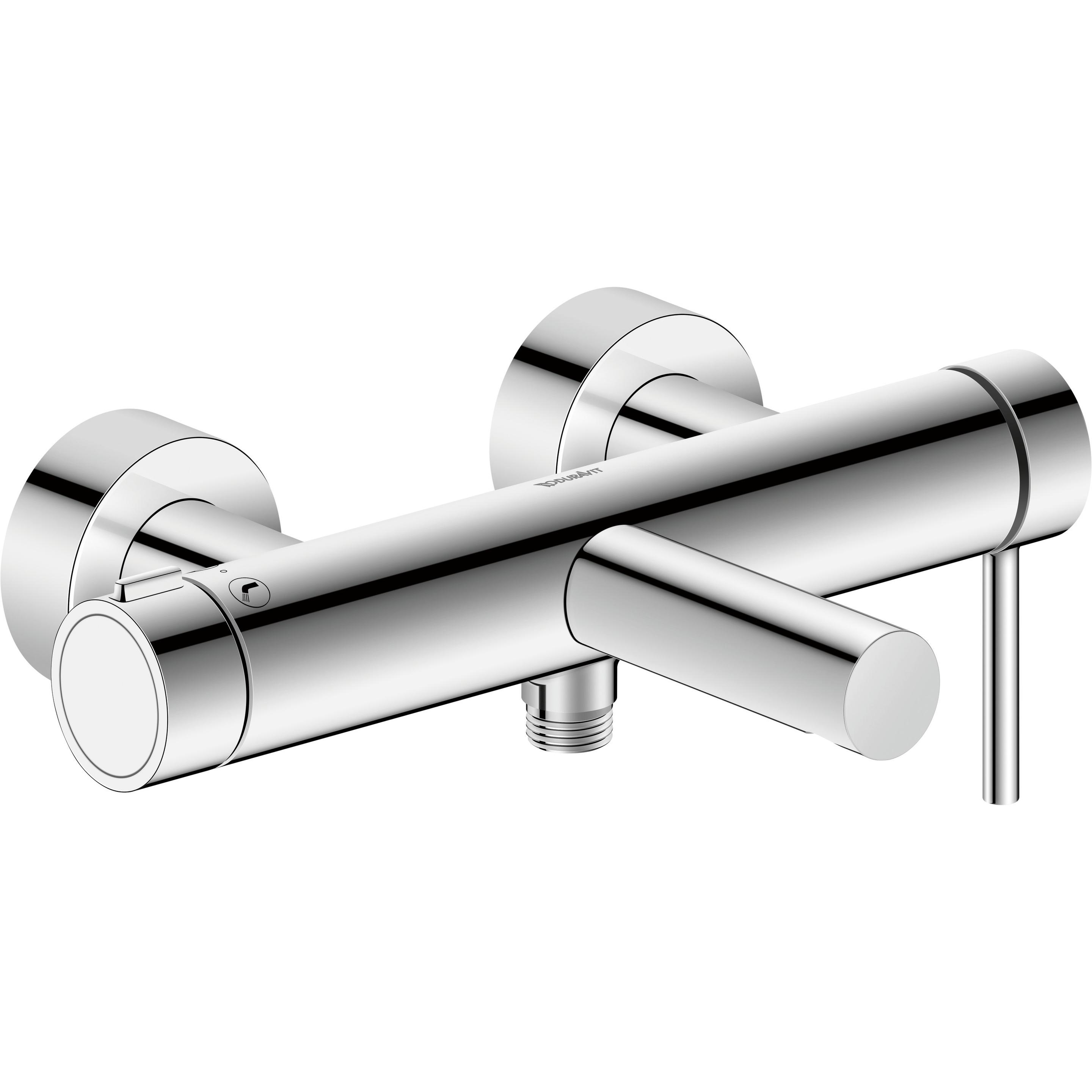 Duravit, Badarmatur, Circle Einhebel-Wannenmischer, Ausladung 185 mm, Aufputz, Chrom, CE5230000010