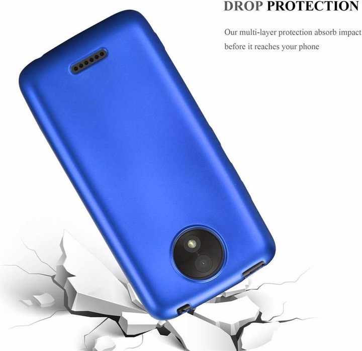 Actual product image Cadorabo TPU Matt Metallic Cover (Motorola Moto C Plus)