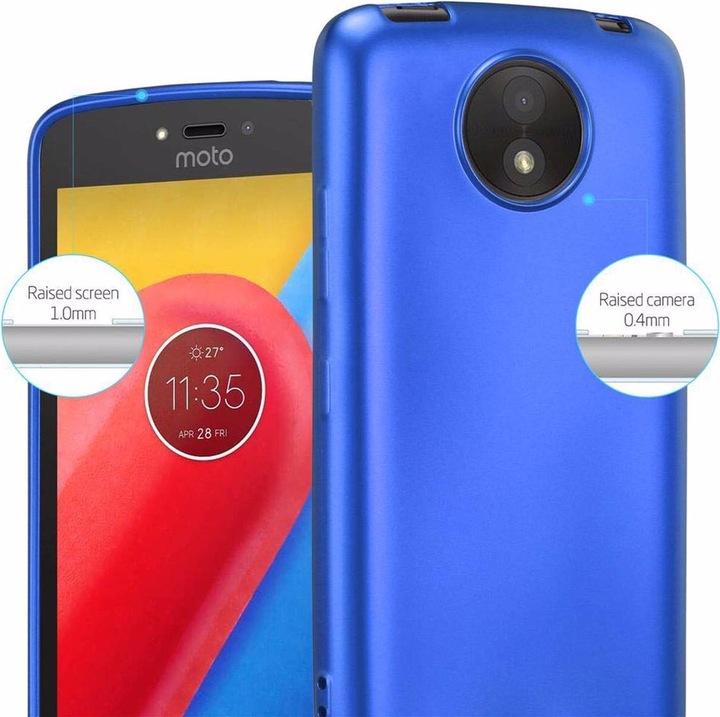 Actual product image Cadorabo TPU Matt Metallic Cover (Motorola Moto C Plus)