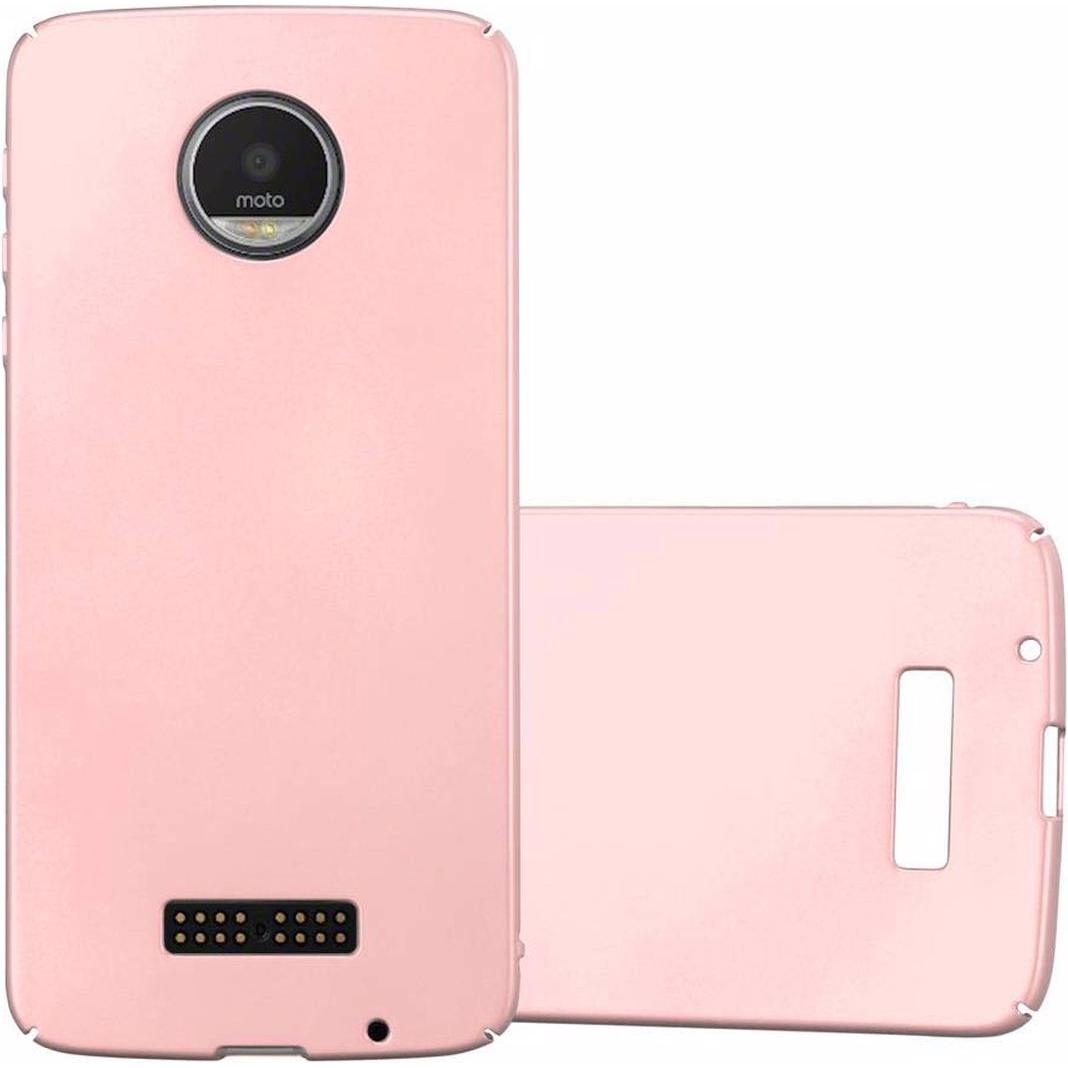 Cadorabo TPU Matt Metallic Cover (Motorola Moto Z), Smartphone Hülle, Rosa