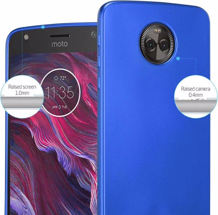 Actual product image Cadorabo TPU Matt Metallic Cover (Motorola Moto Z)