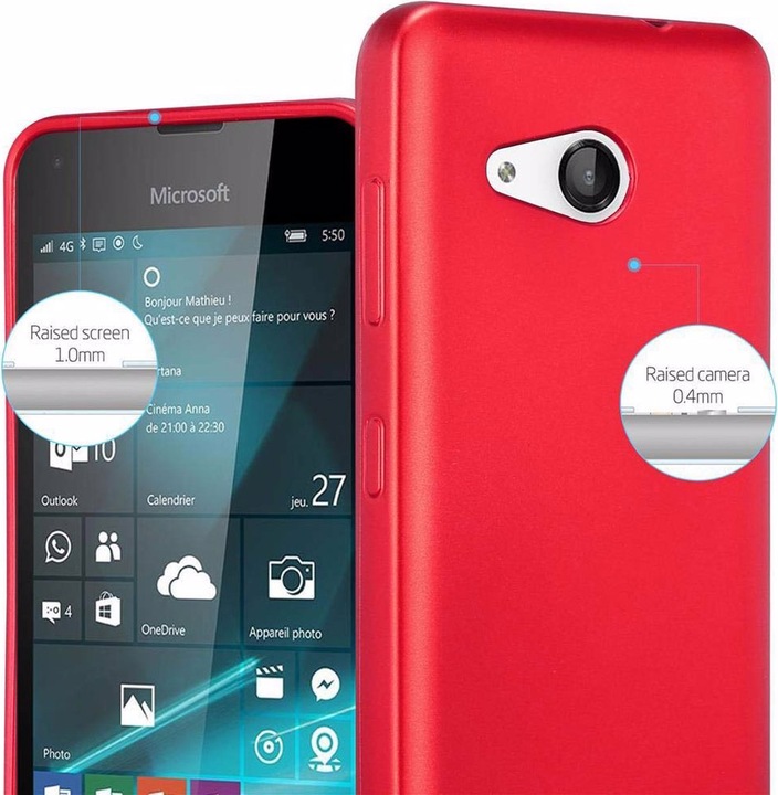 Produktbild Cadorabo TPU Matt Metallic Cover (Microsoft Lumia 550)