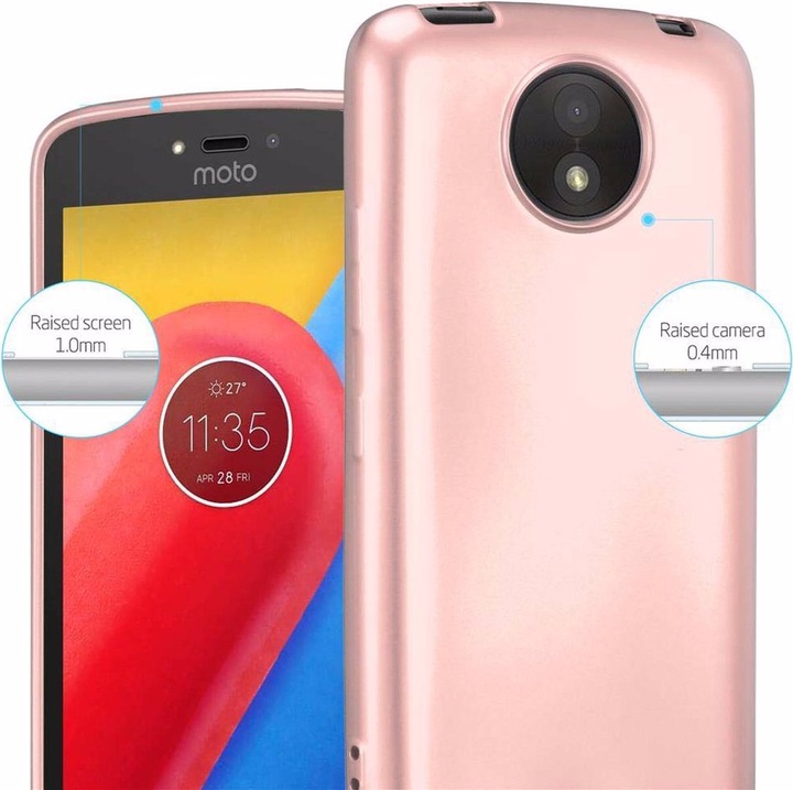Produktbild Cadorabo TPU Matt Metallic Cover (Motorola Moto C Plus)