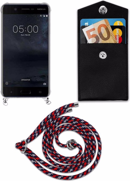 Produktbild Cadorabo TPU Handy Kette SILBER Cover