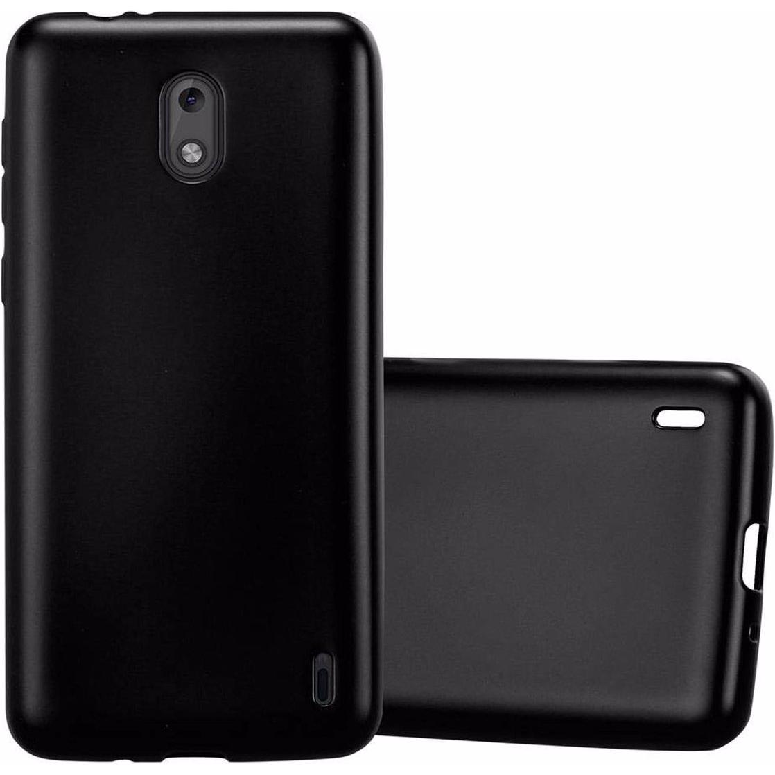 Thumbnail - Cadorabo TPU Matt Metallic Cover (Nokia 2), Smartphone Hülle, Schwarz