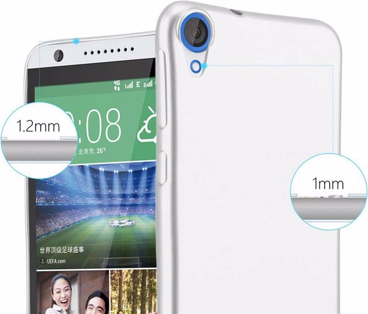 Actual product image Cadorabo TPU Matt Metallic Cover (HTC Desire 820)