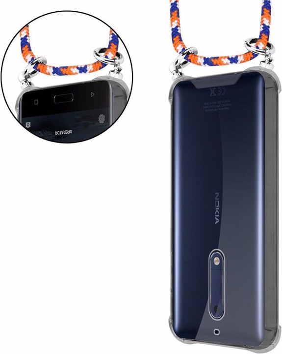 Produktbild Cadorabo TPU Handy Kette SILBER Cover