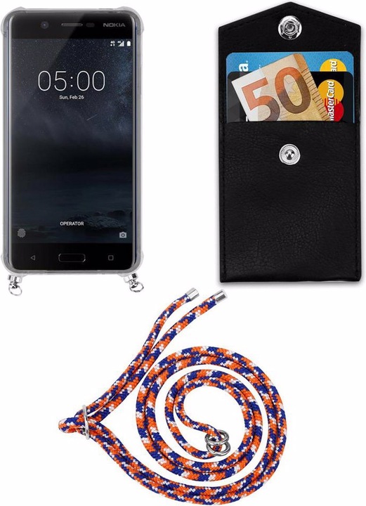 Produktbild Cadorabo TPU Handy Kette SILBER Cover