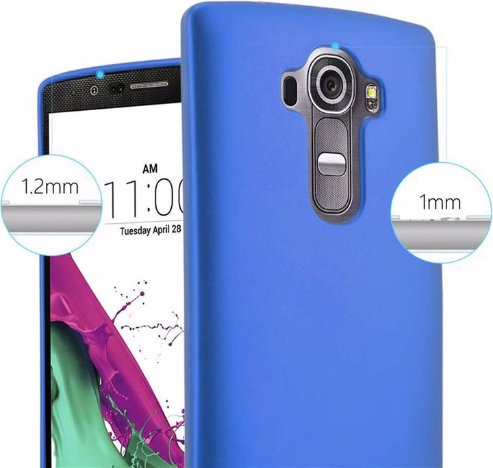 Actual product image Cadorabo TPU Matt Metallic Cover (LG G4, Motorola Moto G4 Plus)