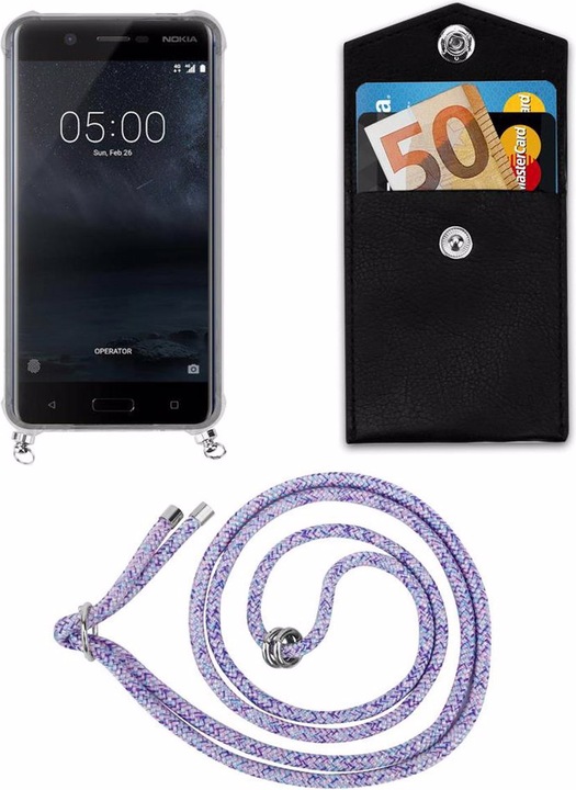 Produktbild Cadorabo TPU Handy Kette SILBER Cover