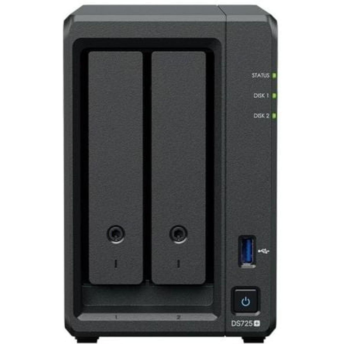 Synology NAS-Netzwerk-Speicher DS725+/8G Schwarz Quad Core, NAS