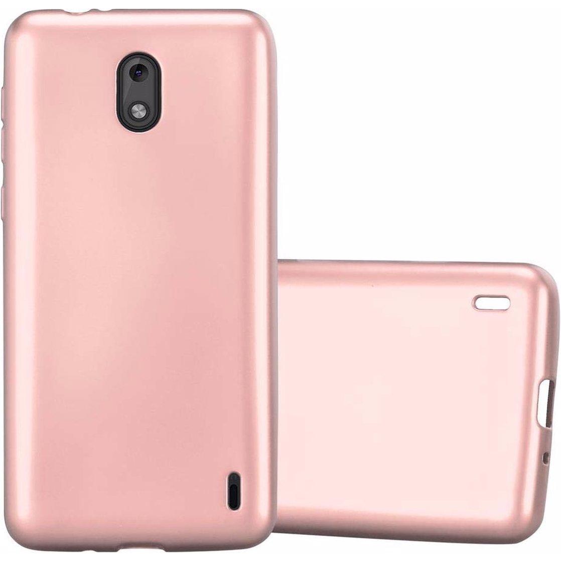 Cadorabo TPU Matt Metallic Cover (Nokia 2), Smartphone Hülle, Rosa