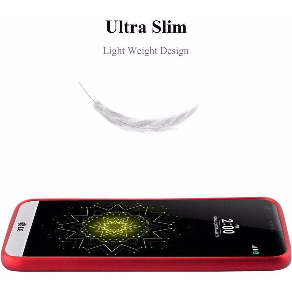 Thumbnail - Cadorabo TPU Matt Metallic Cover (LG G5), Smartphone Hülle, Rot