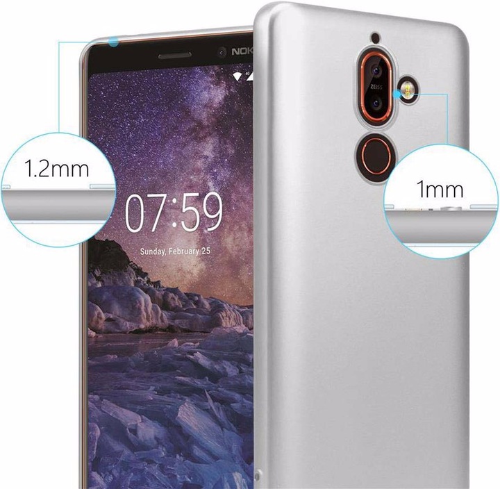 Produktbild Cadorabo TPU Matt Metallic Cover (Nokia 7 Plus)