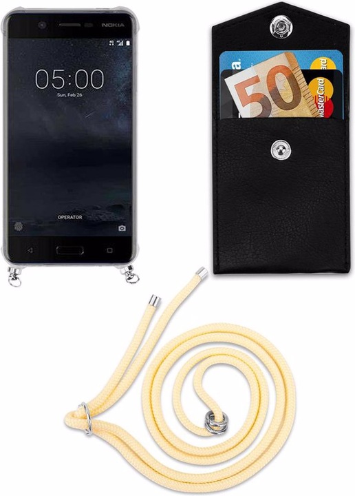 Produktbild Cadorabo TPU Handy Kette SILBER Cover