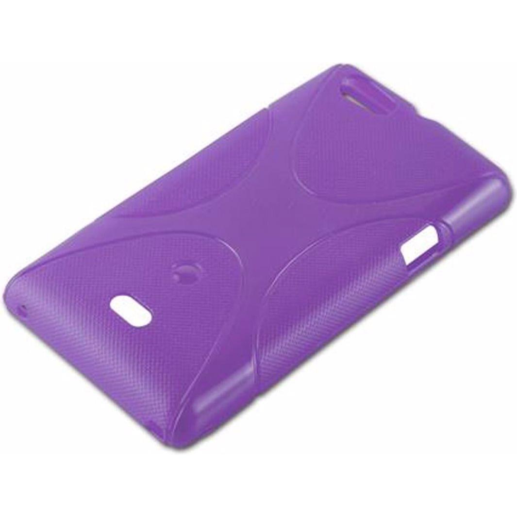 Thumbnail - Cadorabo TPU X-Line Cover (Sony Xperia Miro), Smartphone Hülle, Violett