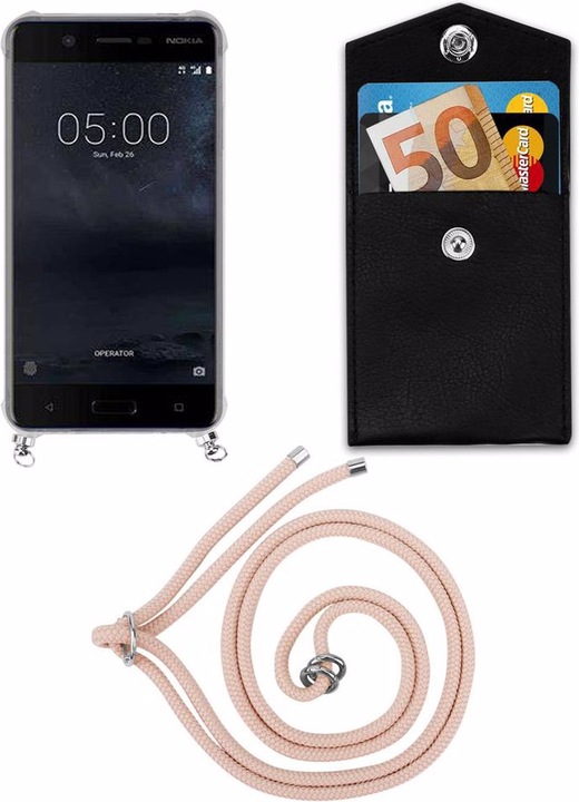 Produktbild Cadorabo TPU Handy Kette SILBER Cover