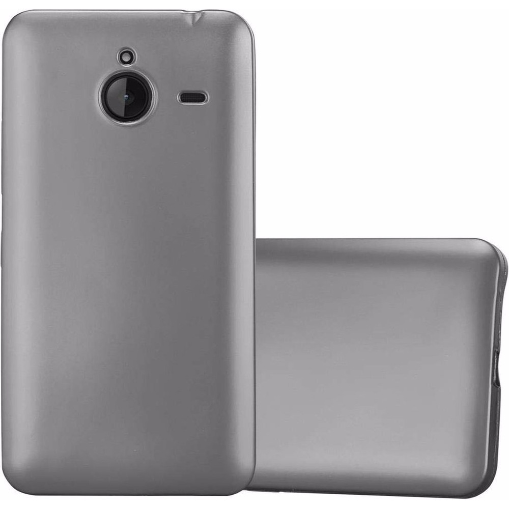 Cadorabo TPU Matt Metallic Cover (Microsoft Lumia 640 XL), Smartphone Hülle, Grau