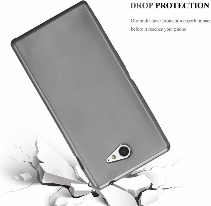 Actual product image Cadorabo TPU Matt Metallic Cover (Sony Xperia M2, Sony Xperia M2 Aqua)