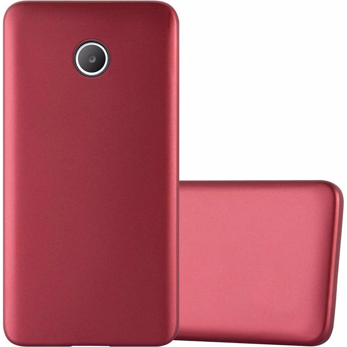 Cadorabo TPU Matt Metallic Cover (Huawei Ascend Y330), Smartphone Hülle, Rot